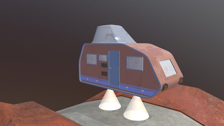flying Caravan 3D Model