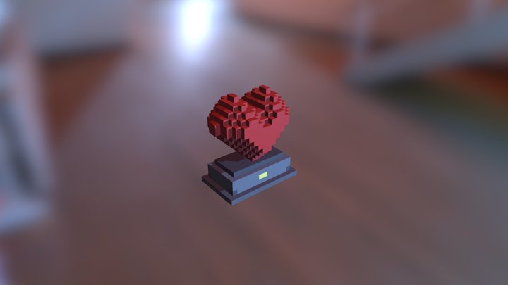Heart Statue 3D Model