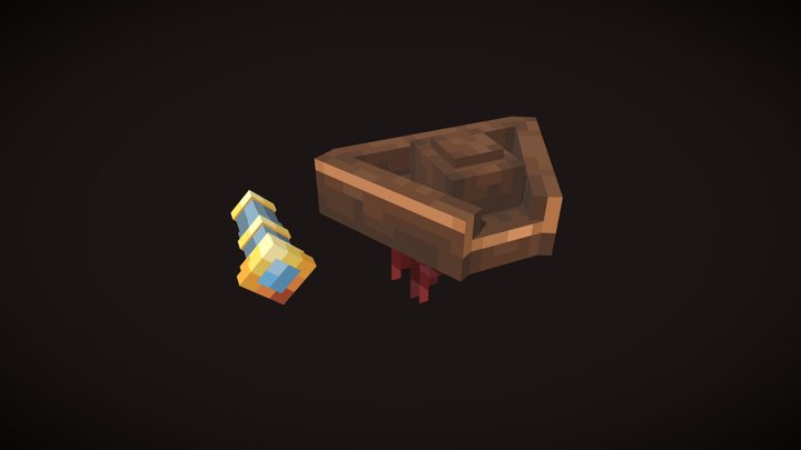 Pirate Tricorn & Spyglass - Minecraft Model 3D Model