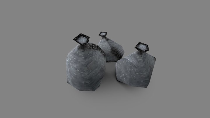 PSX Style Trash Bags 3D Model