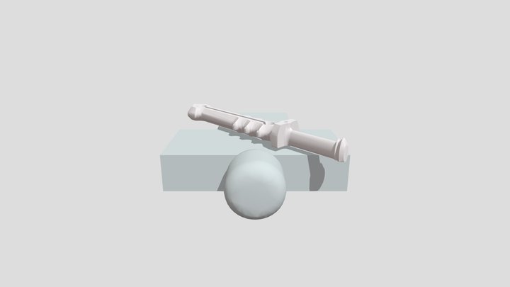 épée Hérisser De Pics Dans Le Dos 3D Model