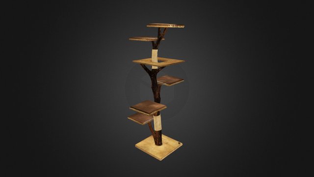 3D Ansicht - Kratzbaum für Katzen 3D Model