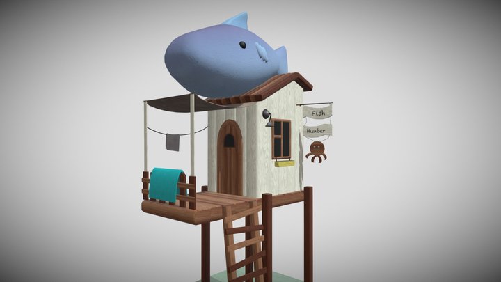 Fisherman hut 3D Model