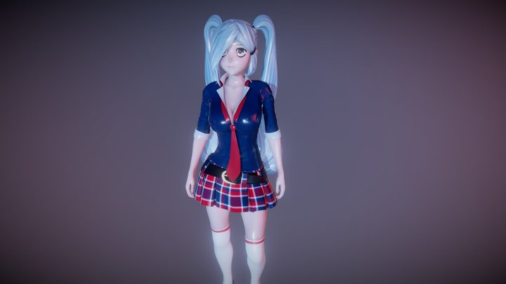 School Girl 3D Model