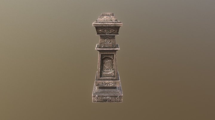 Ancient Marble Column 3D Model