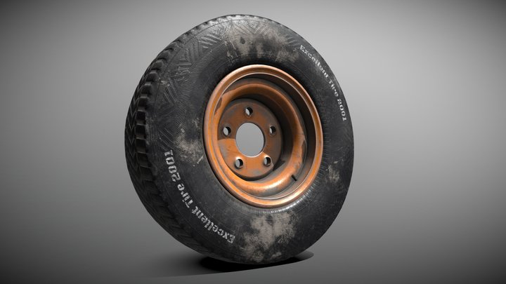 Tire Game Asset 3D Model