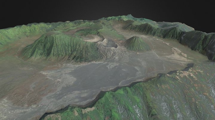 Bromo Mountain Gunung Bromo 3D Model