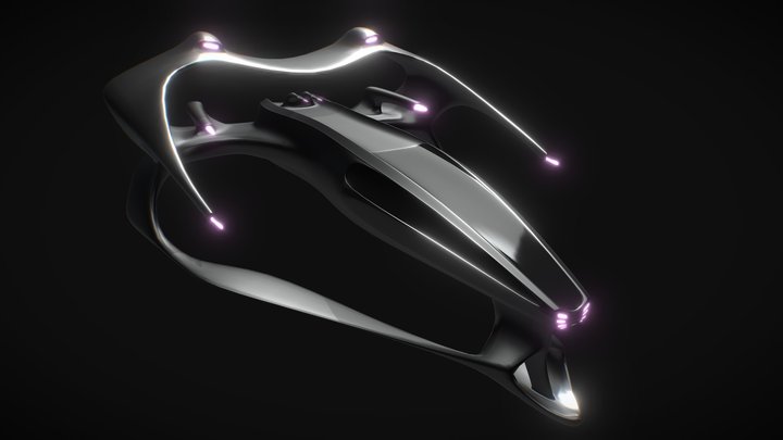 Alien Spaceship - Fighter 3D Model