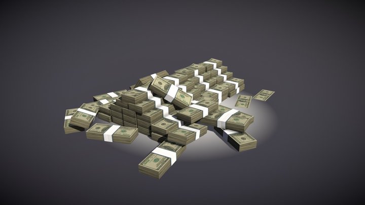 SALE Stacks of Money 3D Model