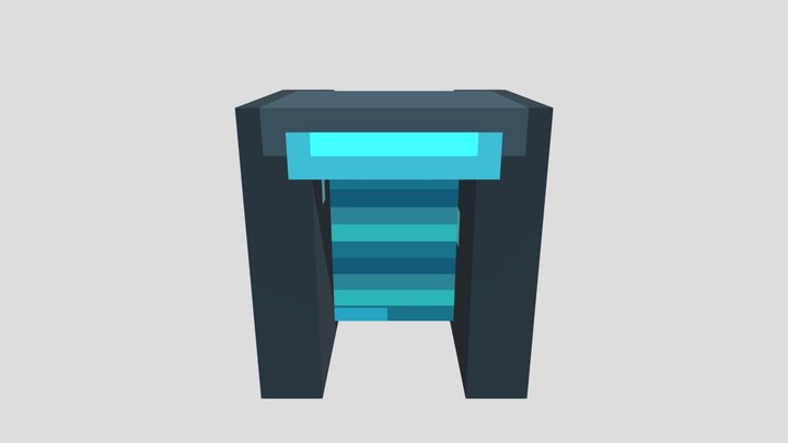 Crystal Waterfall - Voxel 32x32 (Animated) – Gratis 3D-model STL