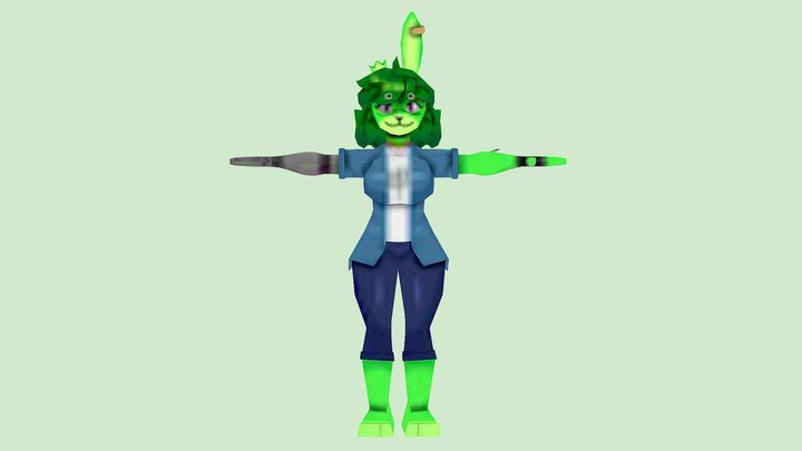 Frankie West-PS1 Model 💚🐰 3D Model
