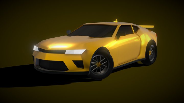 Low Poly Camaro SS 2016 3D Model