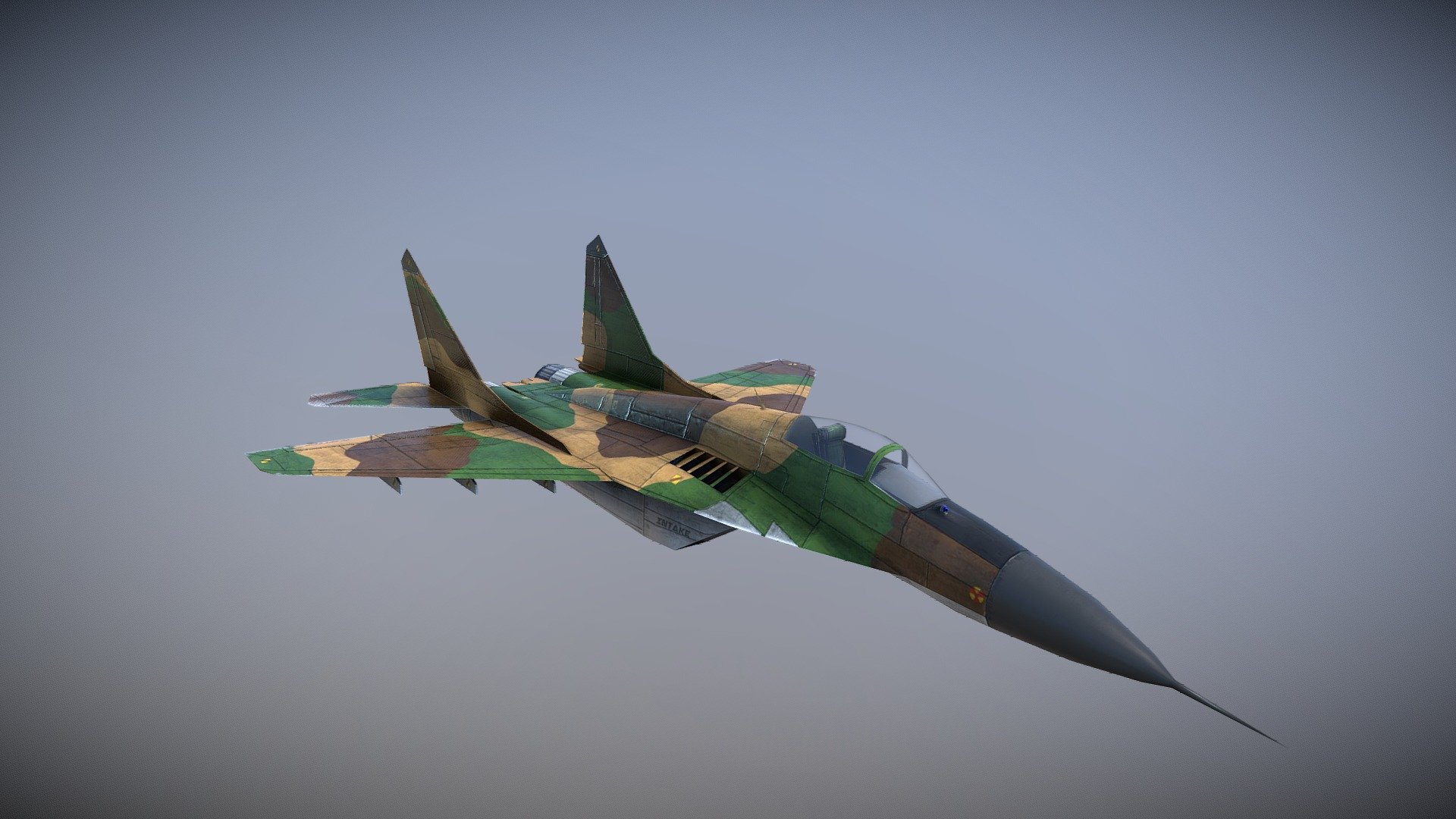 MiG 29 Wooden Camo - Download Free 3D model by Usman Zia (@Uxxman ...