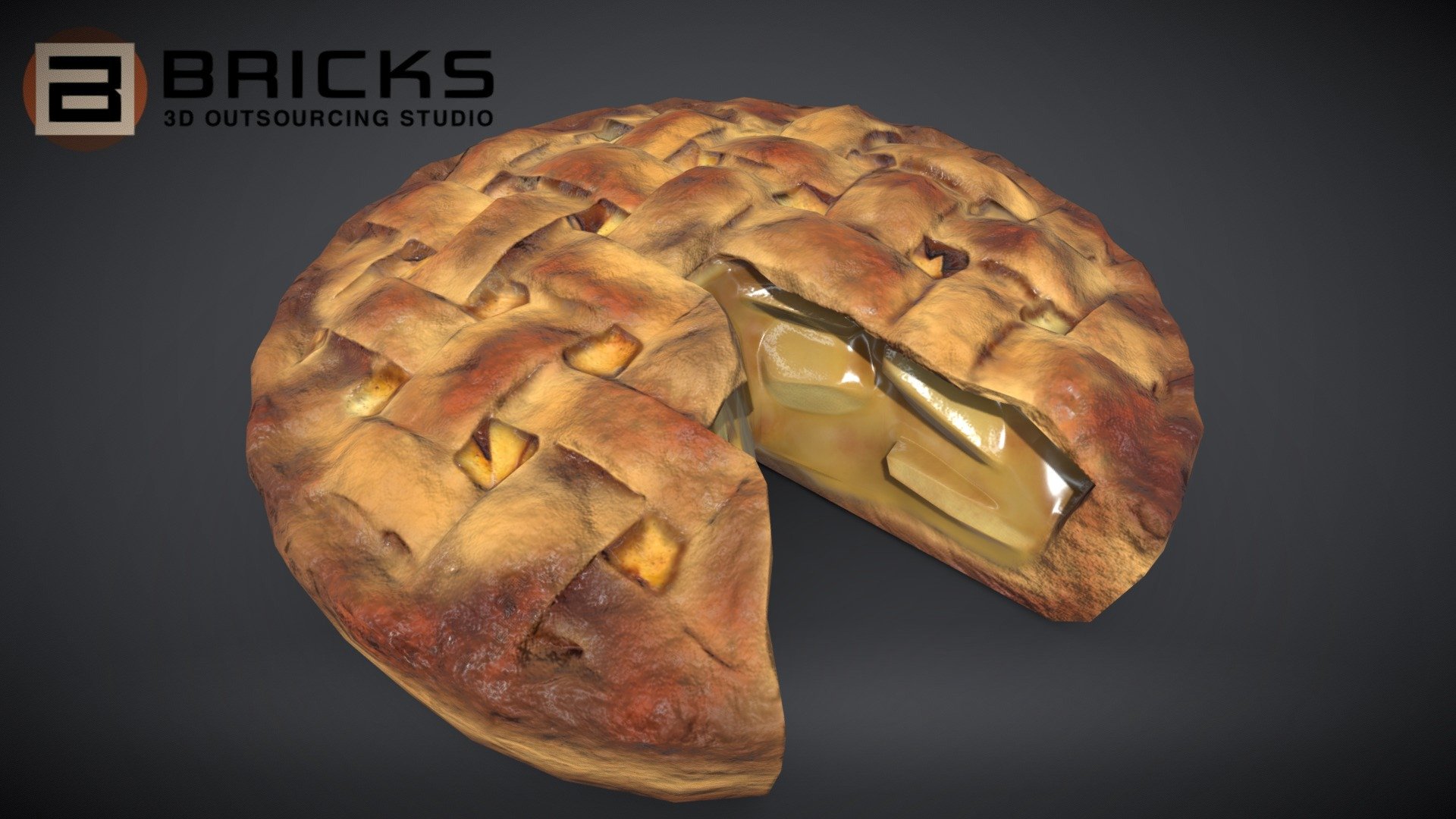 Apple Pie Chart - Buy Royalty Free 3D model by Bricks Studio