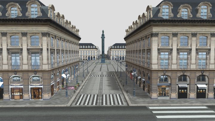 Place Vendome Paris 3d Model 3D Model