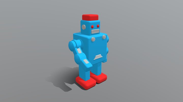 Retro toy robot 3D Model