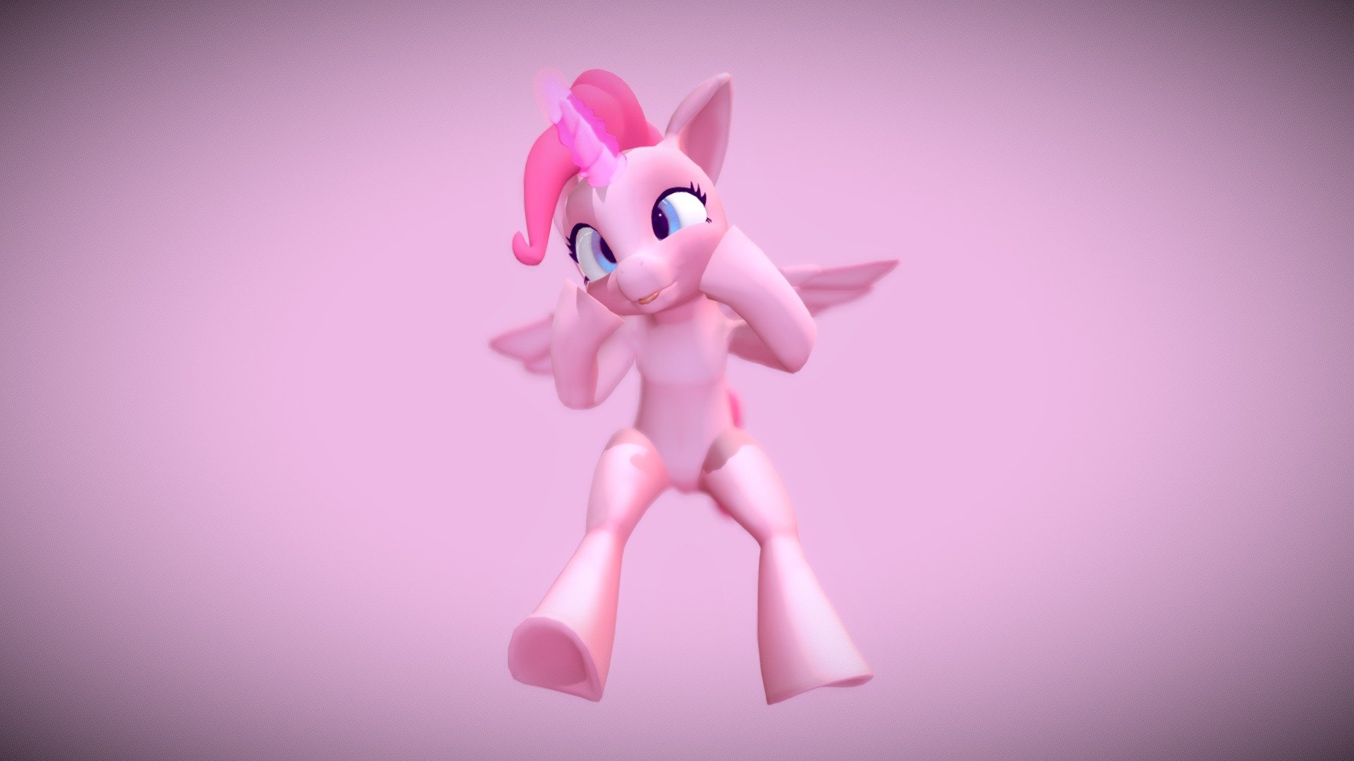 Bipedal Pony (Alicorn Pinkie)