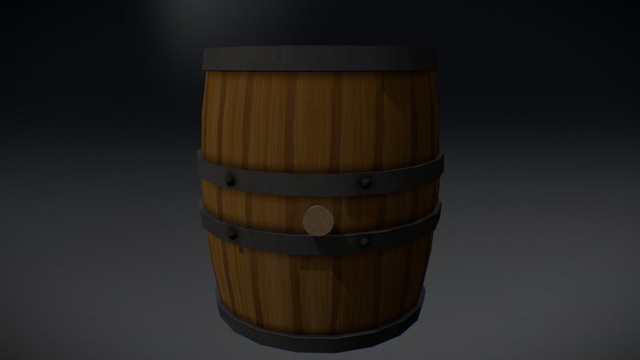 TM Wooden Barrel 3D Model