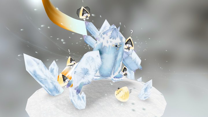 Hand Painted Regice: Guardian of the Mountain 3D Model