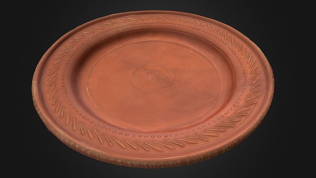Roman red-slip plate 3D Model