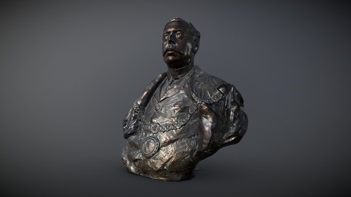 Bronze Bust Mayor 3D Model