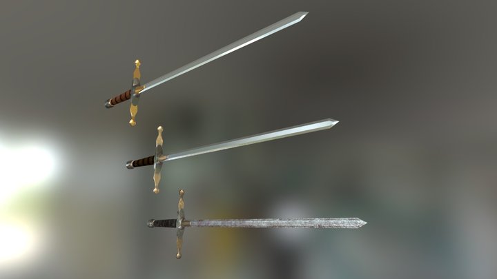 Swords 2 - Clean, Normal and Rust 3D Model