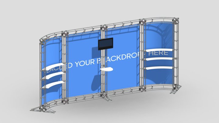 Backdrop 8ft x 20ft Truss Backwall Display 3D Model