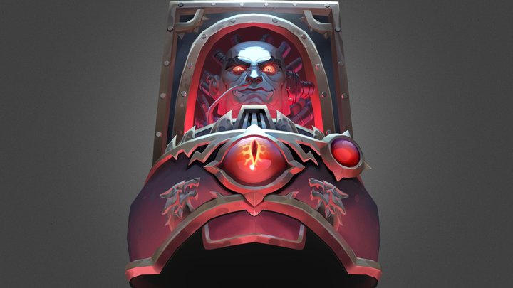 Horus Lupercal 3D hanpainted Fanart 3D Model