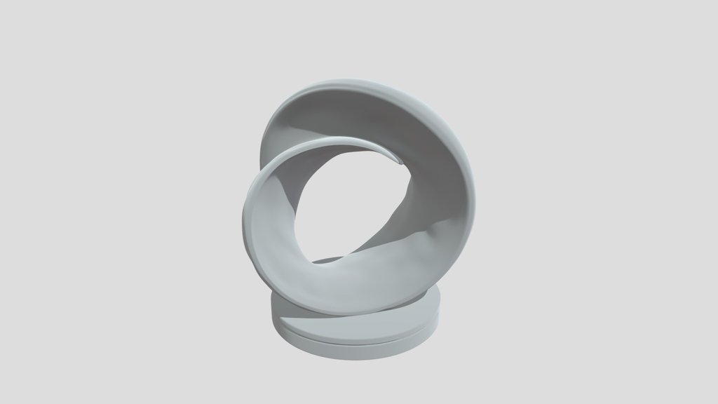 Futuristic abstract white sculpture