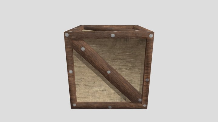 Wooden Crate 3D Model
