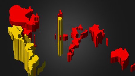 Spanish Empire vs British Empire 3D Model