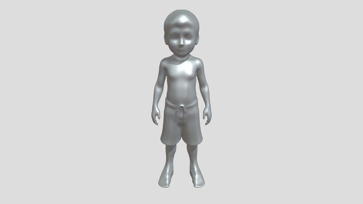 Young boy wearing shorts 3D Model