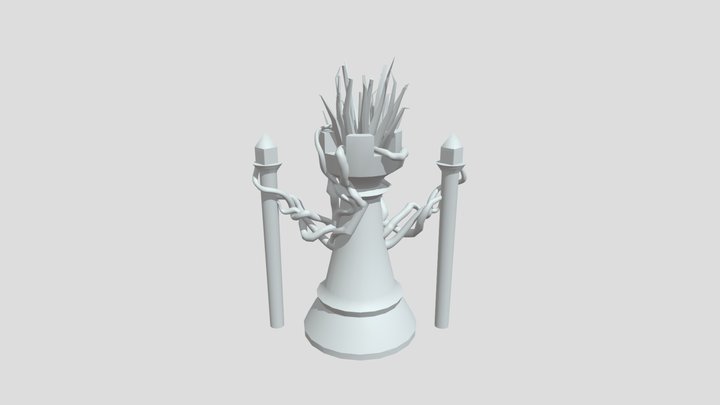 Rough Chess Piece 3D Model