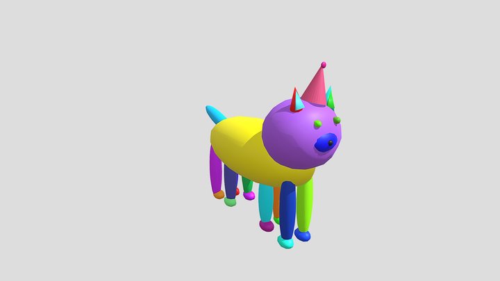 Birthday Cat 3D Model