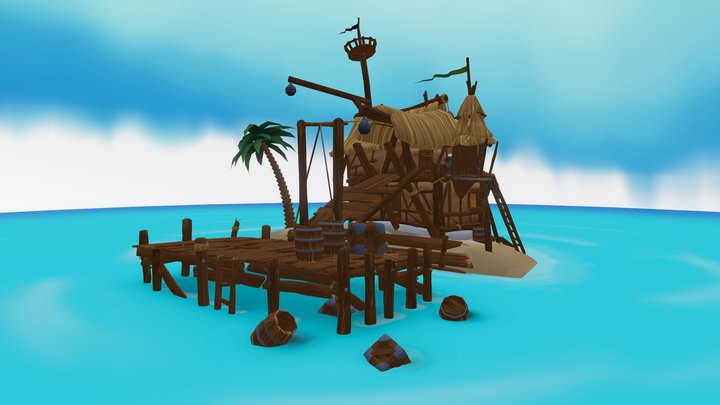 Pirate Trading Post 3D Model