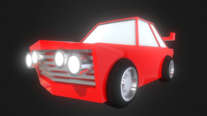 Cartoon car textured model 3D Model