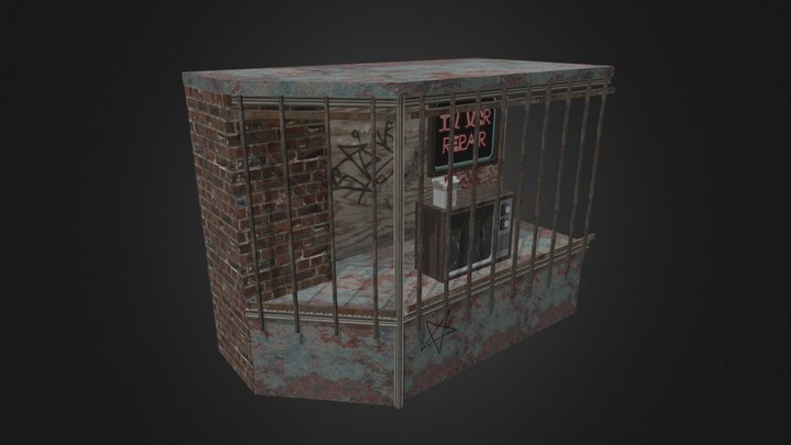 Abandoned Shop Window 3D Model
