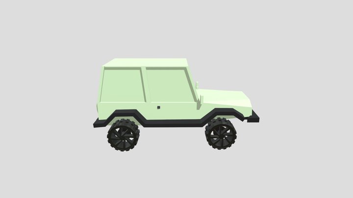 Low Poly Jeep 3D Model