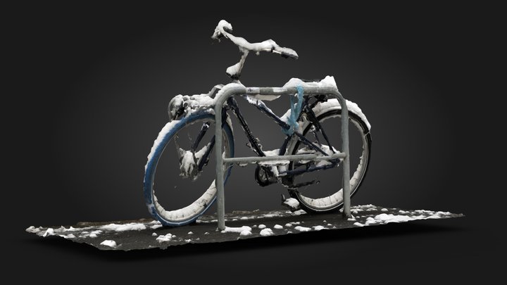 Cruiser Bike Under Snow 3D Model