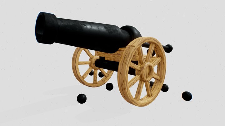 Stylized Cannon (Free Asset) 3D Model