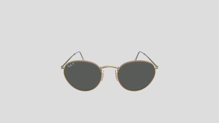 Ray Ban Sunglass 3447 ROUND METAL 3D Model