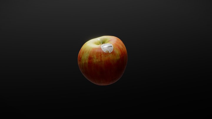 Apple 3D Scan (Retopologized) 3D Model