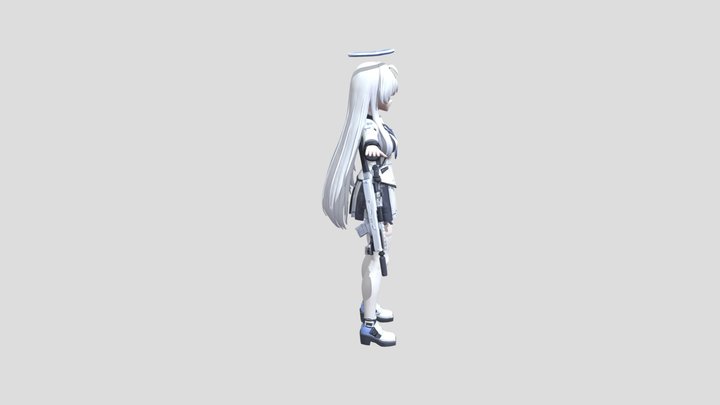 Ushio Noa (Blue Archive) T-Pose 3D Model