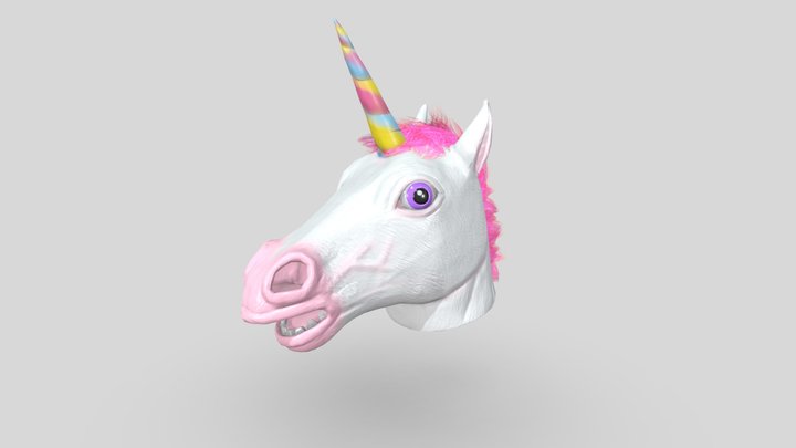 Horse Mask Unicorn 3D Model