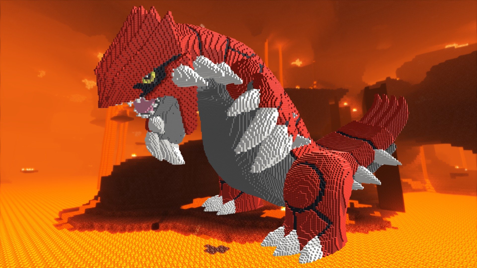 Minecraft Groudon Build Schematic