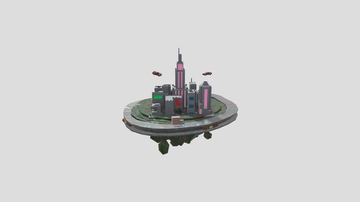 A Cyberpunk City 3D Model