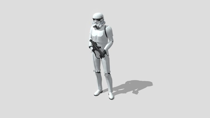 Star Wars Imperial Stormtrooper TK-736N (rigged) – Modello 3D gratuito STL