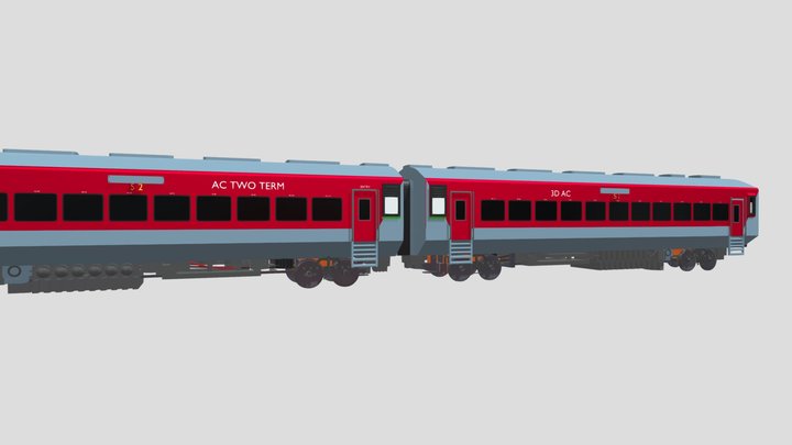 Indian Railway LHB Coach 3D Model