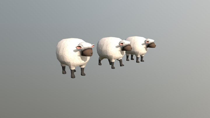 Sheep animation lowpoly 3D Model