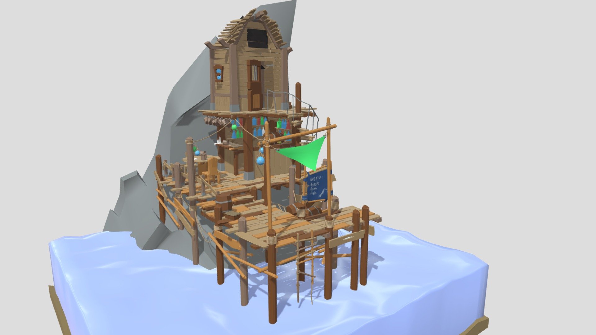 Restaurant in the sea